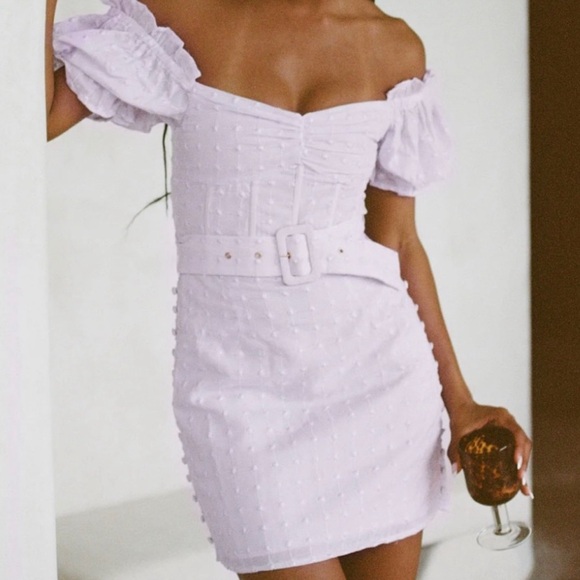 Purple Sabo Skirt Mini Dress - Marcelie Dress - Picture 2 of 7